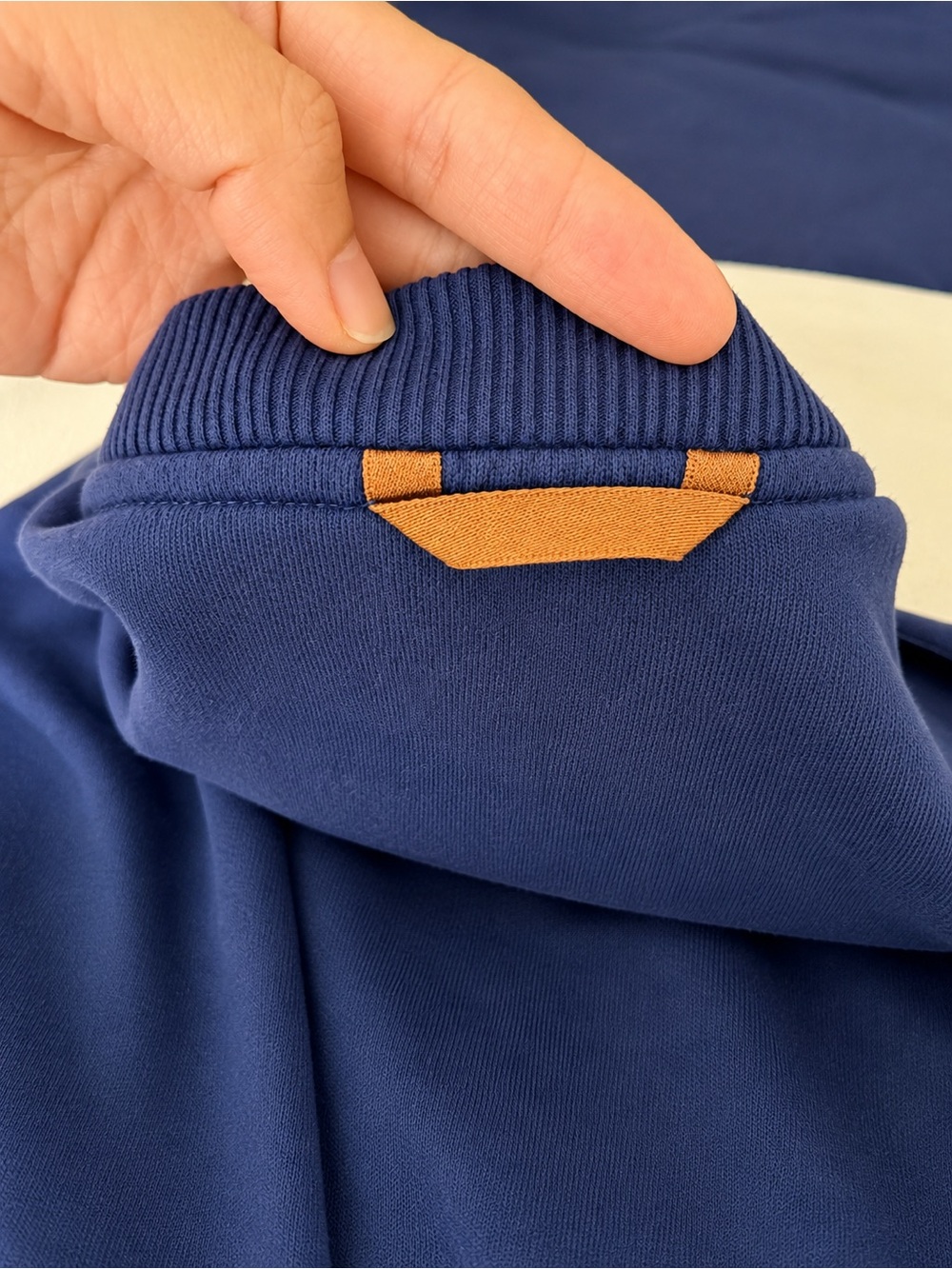 Coach Navy Crewneck Sweater with Embroidered Wolf Motif - Picture 4 of 7